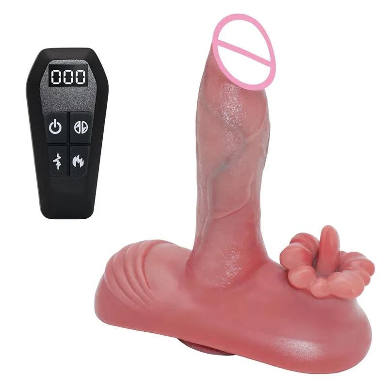 Realistischer Dildo-Vibrator, Sitzen und Fahren, 6-in-1, vibrierende Fernbedienung, Vagina, Anal, G-Punkt, Klitorisstimulator, Sexspielzeug für Frauen