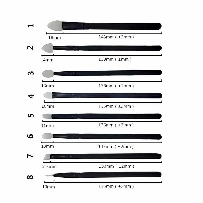 Brochas maquillaje silicone sombra lábio aplicador pincéis de maquiagem delineador lábio escova profissional sombra de olho ferramentas cosméticas