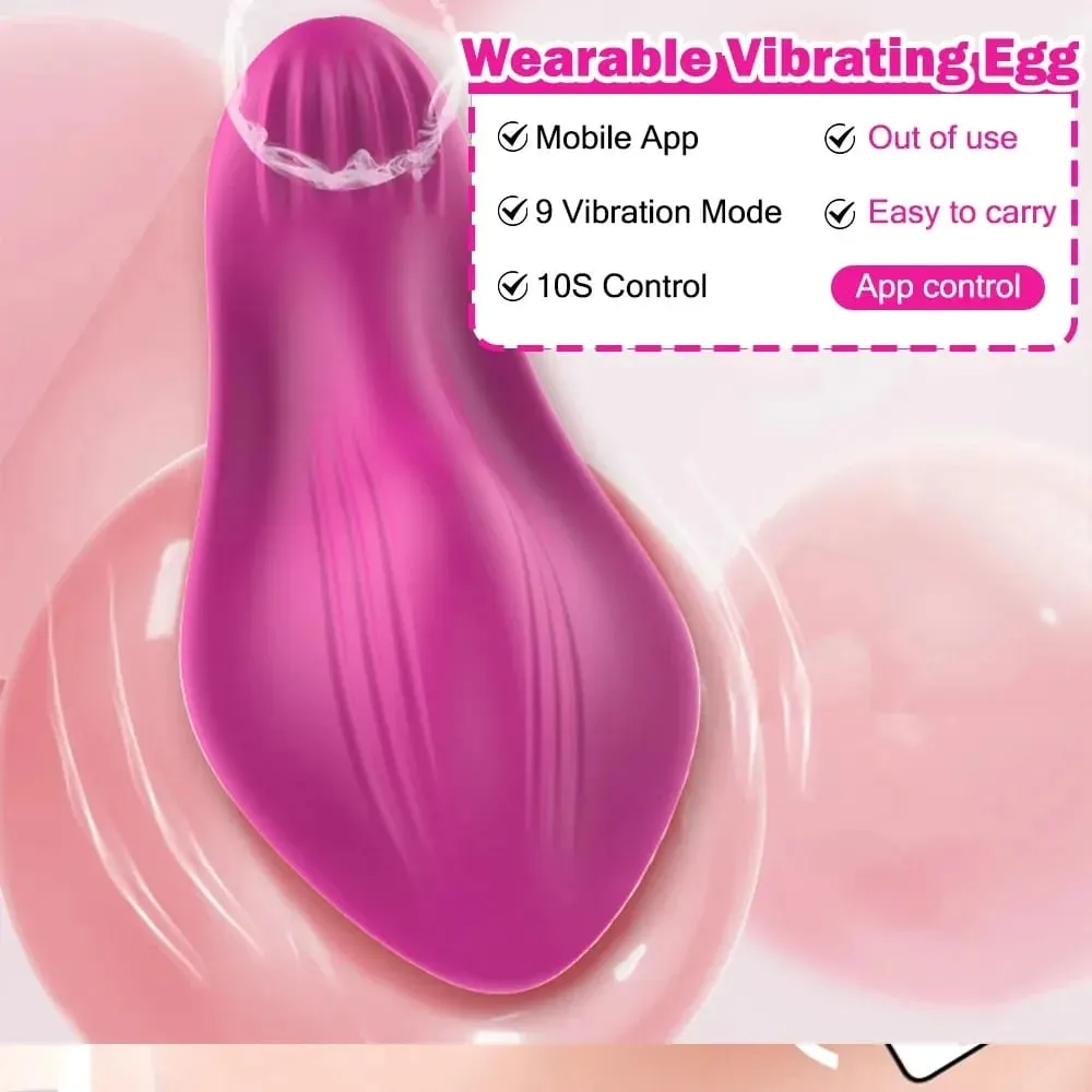 สวมใส่บลูทูธกางเกงVibratorช่องคลอดClitoris Stimulator Massager APPควบคุมสวมใส่Vibratingไข่ของเล่นสำหรับผู้ใหญ่ — image 3