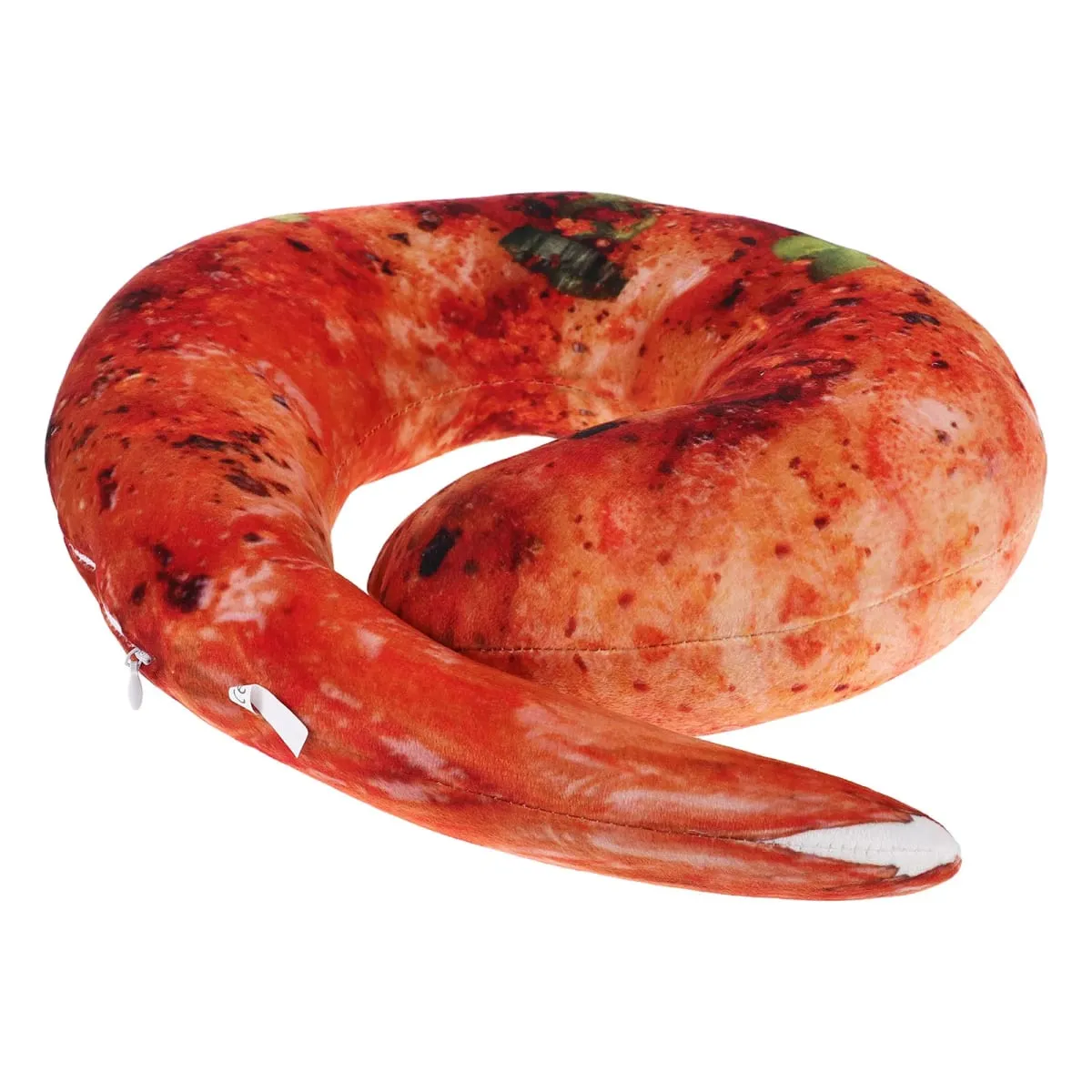 Poduszka pod kark z grillowanymi krewetkami Realistyczny projekt gotowanych krewetek Miękka poduszka do przytulania do podróży Wystrój domu Pokój tematyczny z jedzeniem Nowość — image 5