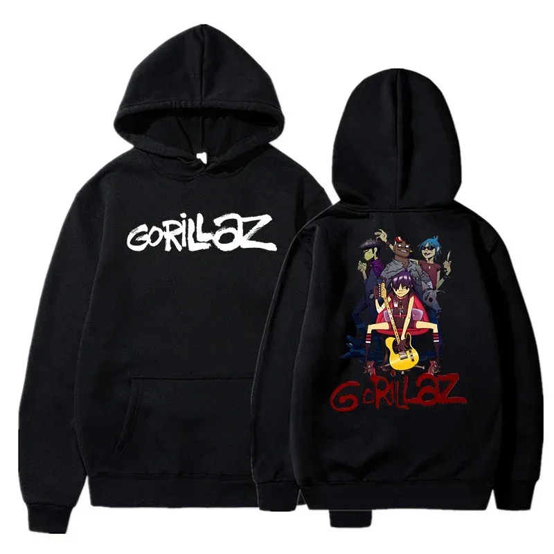 The Autumn and Winter Pullovers Long Sleeve Loose Soft Sweatshirt Streetwear Coat Gorillaz Printing Women and Men Hoode — image 11