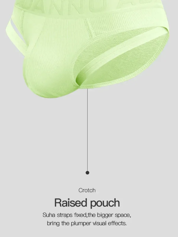1PCS สีทึบ Ribbed กางเกงในชาย ADANNU นูนโลโก้ยืดหยุ่นเอวยืด Comfort Daily บิกินี่กางเกง AD759 — image 9