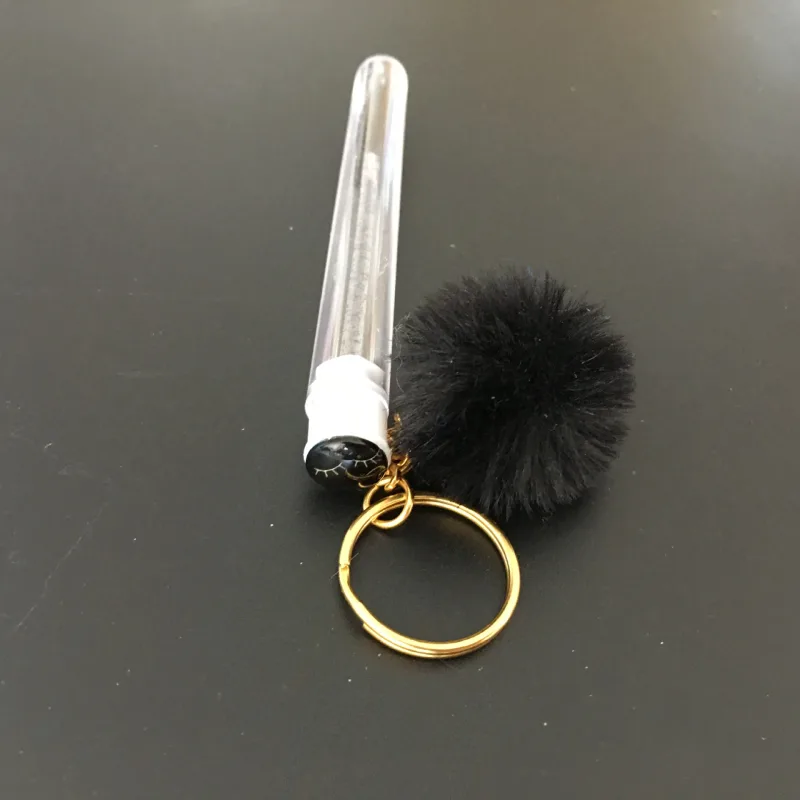 1pc Reusable Eyelash Brush with Key Ring Plush Ball Mascara Wand for Eyelash Extension Crystal Eyebrow Brush Make up Brushes — image 9
