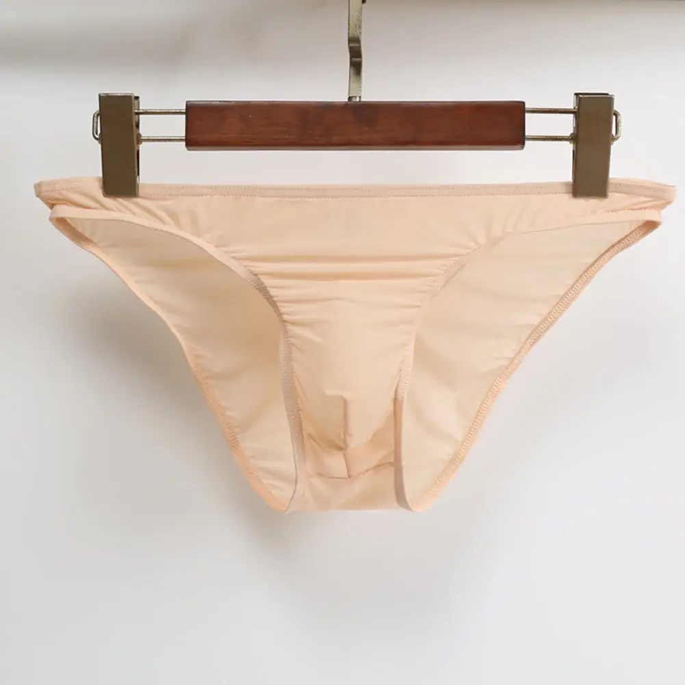 Uomini sexy rigonfiamento slip slip mutande mutandine bikini tinta unita slip trasparenti intimo pompa uomo mutandine lucide — image 12