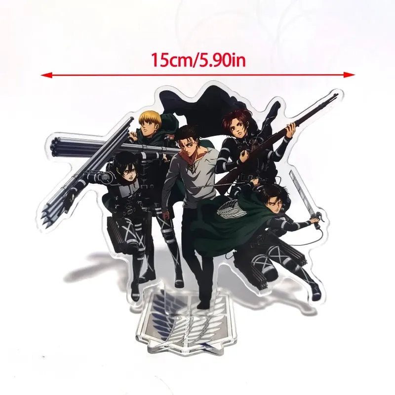 Attack on Titan Acrylic Standing Eren Mikasa Levi Erwin Armin Anime Action Figures Wolf Titan 16cm Model Toys Decor Toys For Kid — image 7