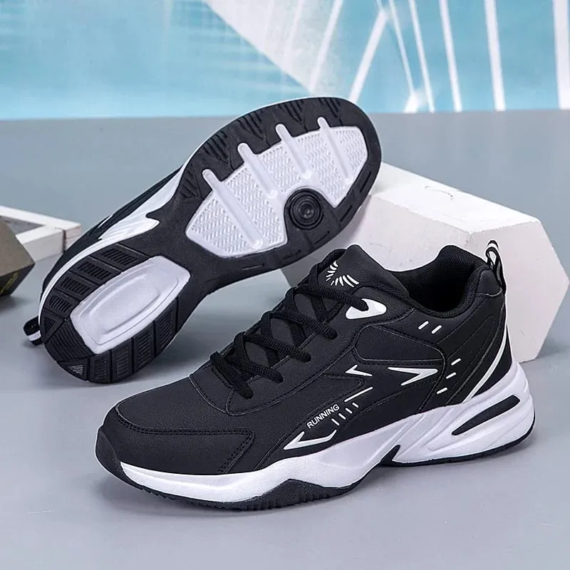 Chunky Sneaker dla mężczyzn gruba podeszwa wszechstronna 2025 nowy trend siatka zasznurowana oddychające buty sportowe na co dzień zwiększone miękkie podeszwy — image 5