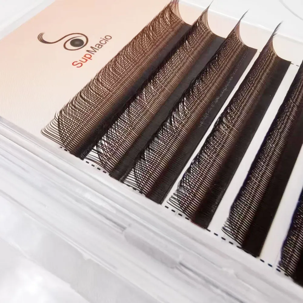 Supmacio YY Lashes Marrone Morbide Ciglia Invividual Forma a Y Volume Estensione ciglia Doppia punta 2D Eye Lash Cilios YY Wire — image 3