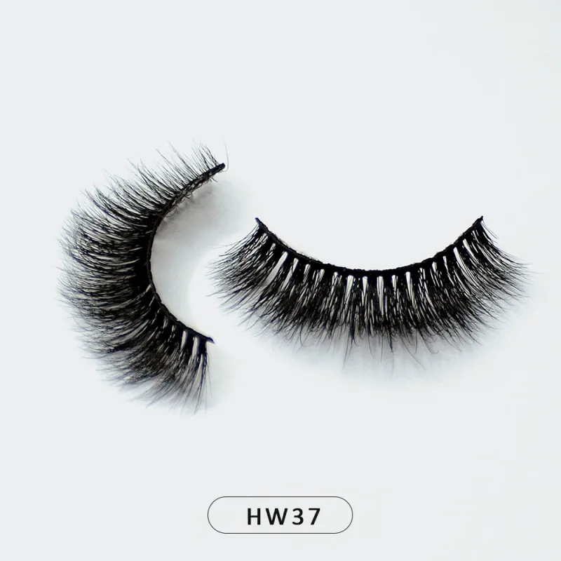 Dropshipping 10-15mm 3D Mink Real Buatan Tangan Crossing Bulu Mata Jalur Individu Bulu Mata Palsu Lebat Bulu Mata dengan kotak kertas percuma — image 10