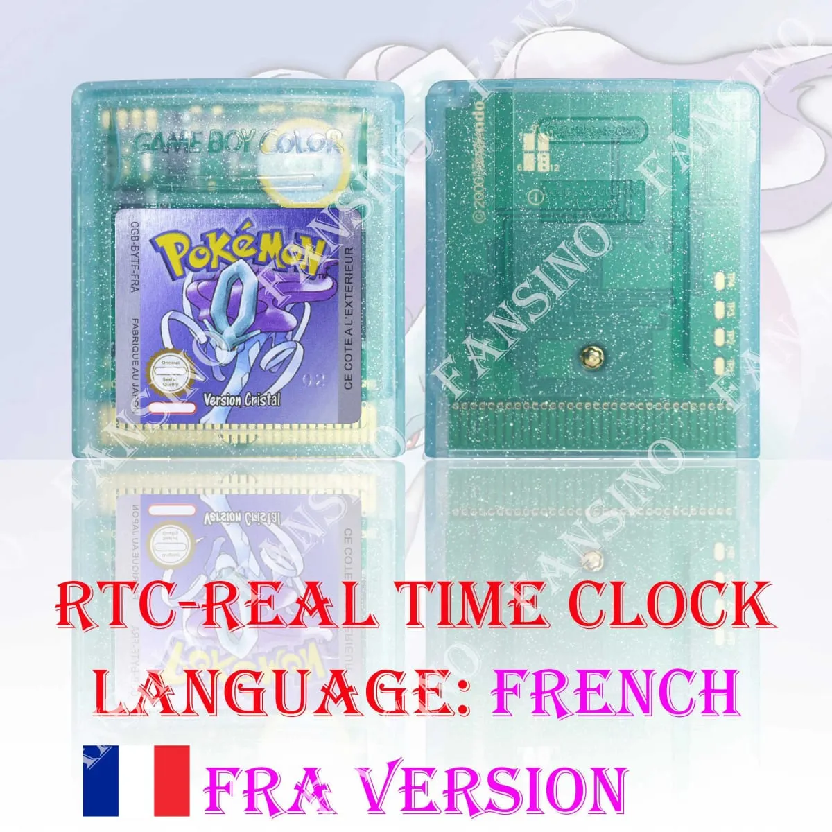 GB/GBC Echtzeituhr Pokemon Crystal/Gold/Silver Version Videospielkassette mit Batterie USA/NOE/FRA/ESP/ITA Version — image 15