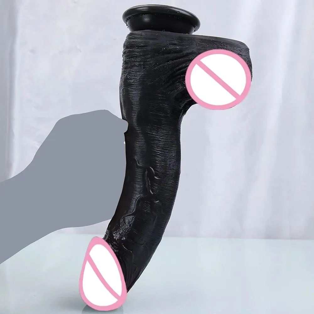 Big Glans realistik dildo dengan sedutan cawan kulit silikon hitam mainan seks zakar lembut untuk wanita lelaki dubur faraj tukang urut orgasme — image 4