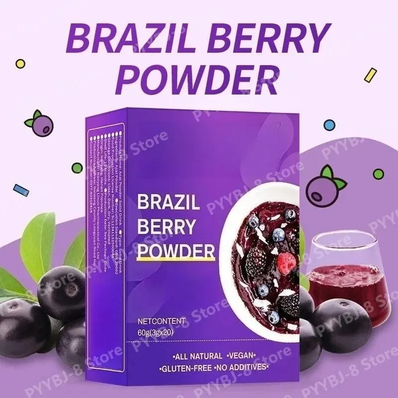 Acai Berry Powder Health Supplement All Natural Herbal-based Formula 3g X 20Packs — Helps Brighten The Skin and Resist Oxidation — image 5