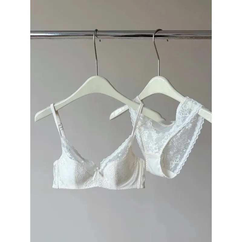 Reggiseno con ferretto in pizzo stile francese | Reggiseno push up a mezza coppa, busto grande, set intimo estivo leggero e dimagrante anti-cedimento BANERDANNI — image 5