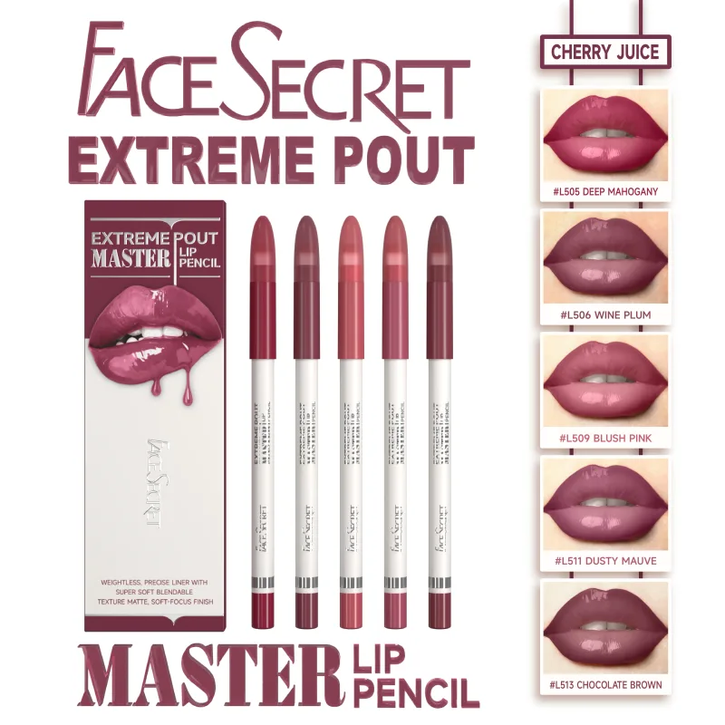 Pena Lip Liner Matte 15 Warna Dengan Kuas Pensil Matte Beludru Tahan Air Tahan Lama - Kit Rias Bibir Aplikasi Halus