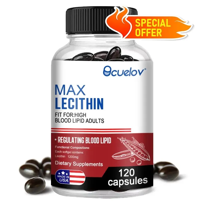 Lecithin Capsules - Cleansing Dissolving Blood Clots Cardiovascular Health Blood Lipid Support - Adult Men and Women — image 1