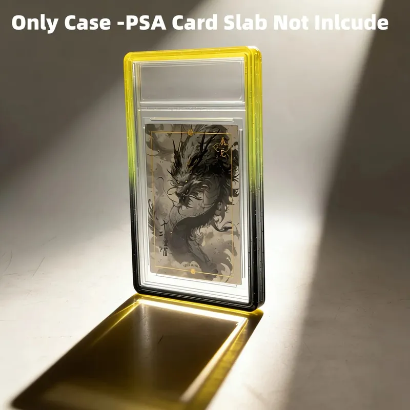 Glitzernde TPU-Slab-Stoßstangenschutzhülle mit schützender Haut und transparenter Rückseite für PSA 35PT-Sammelkarten — image 8