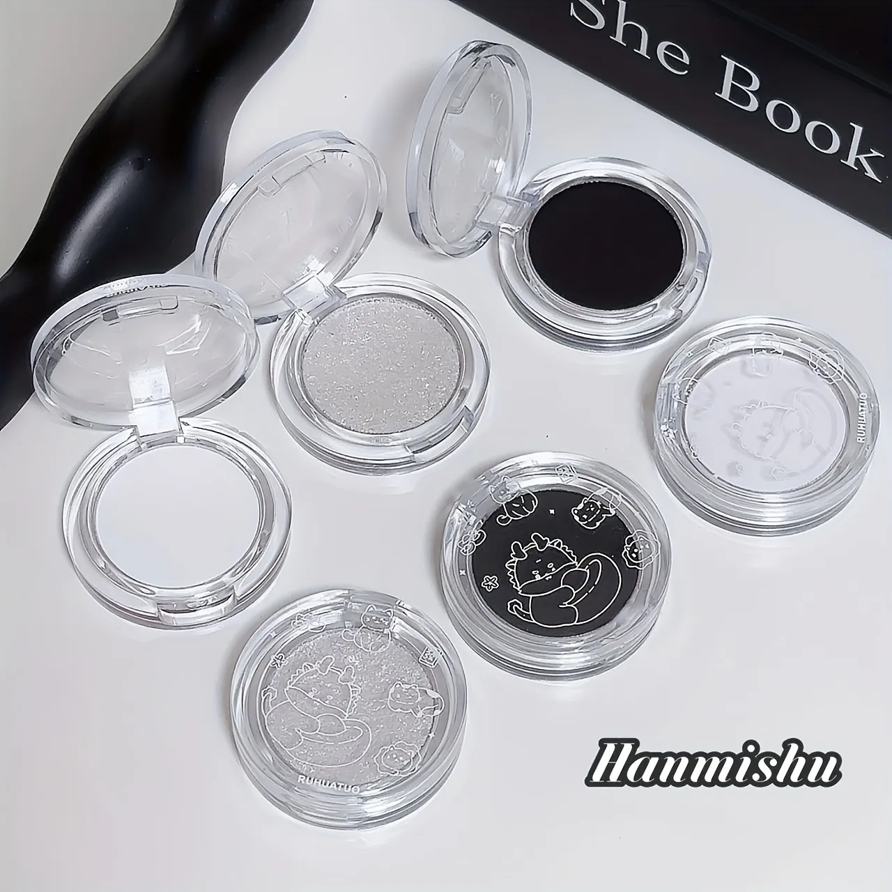 Muge Leen Sombra de olhos única de longa duração, três texturas para maquiagem dos olhos e presente cosmético com brilho facial — image 6