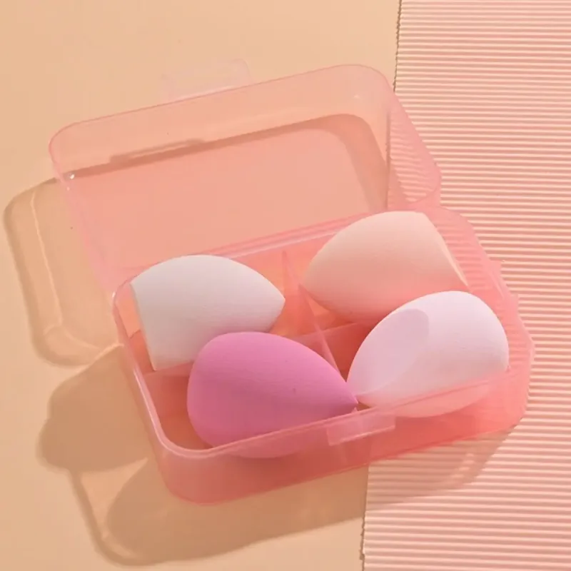 4Pcs Schönheit Pro Foundation Cosmetic Puff Set Trocken Nass Verwendbar Make-Up-Tool Magische Pinsel Mit Box Schwamm Pulver Make-Up — image 10