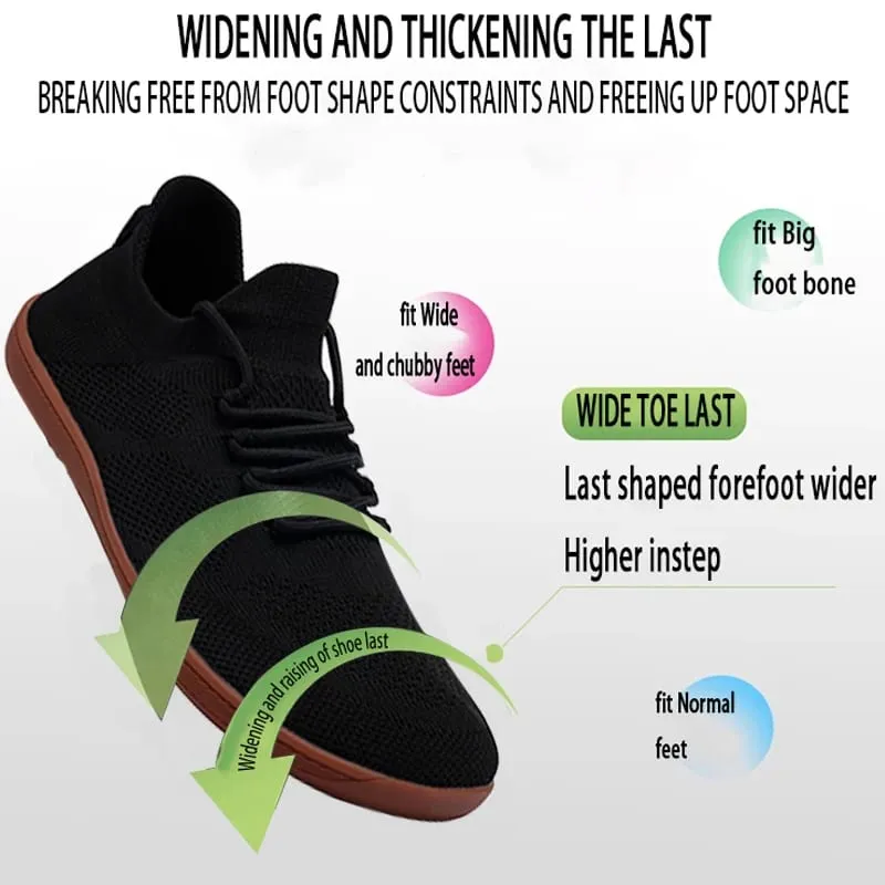 Minimalistische Barfußschuhe, Unisex, leicht, atmungsaktiv, Null-Sohlen, breite Zehen, Herren-Laufschuhe, Outdoor-Freizeit-Walking-Schuhe — image 4