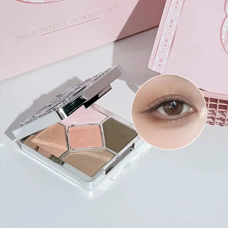 Die 7-teiligen Mehrzweck-Make-up-Sets von ART VALUE enthalten 3 matte Lippenschlamm, 1 gepressten Puder, 1 Rouge, 1 Augenpalette und Halskettenkosmetik — image 5