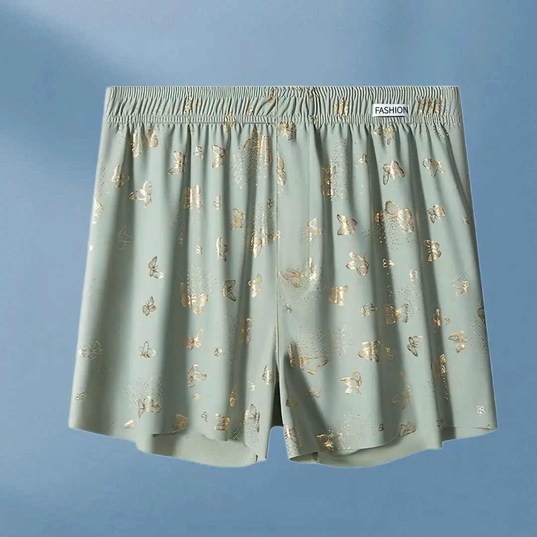 4-teilige personalisierte Aro-Hose für Herren mit Schmetterlingsdruck, lockere und atmungsaktive Freizeitunterwäsche, modische Boxershorts für Herren — image 6