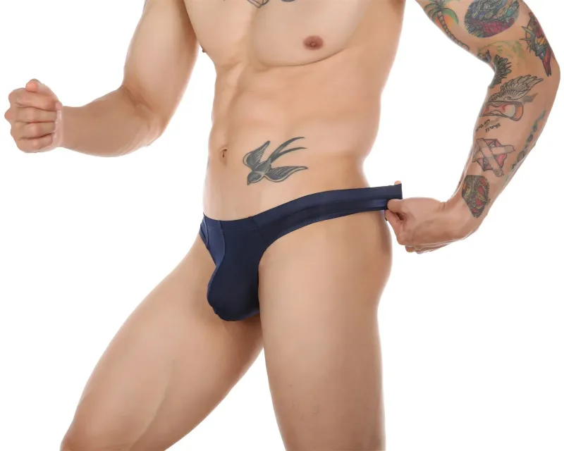 Sexy Men's Thongs Underwears Ultra-thin Thong G Strings Pouch Ice Silk Tanga Hombre Sexy Gay Underpants Breathable Briefs Men — image 41