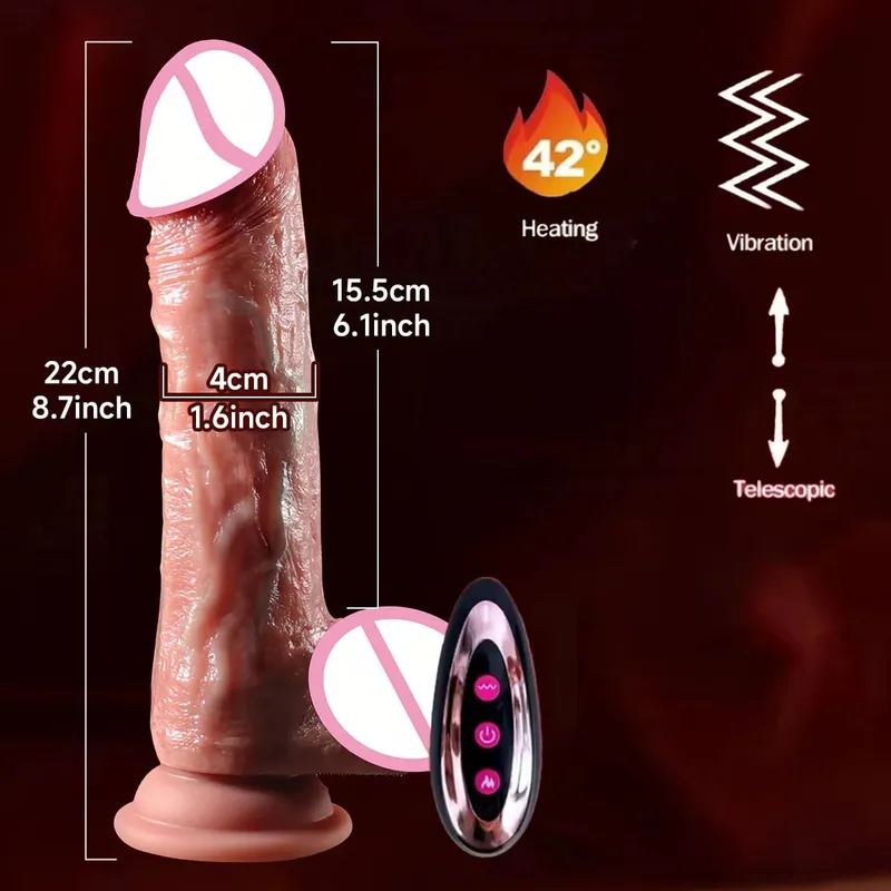 Thực Tế Dương Vật Giả Dương Vật Máy Rung Làm Nóng Kính Thiên Văn Dick Mông Cắm Masturbator Gợi Cảm Phụ Nữ Trưởng Thành Hậu Môn Dương Vật Giả Máy Rung Đồ Chơi Tình Dục 18 — image 12