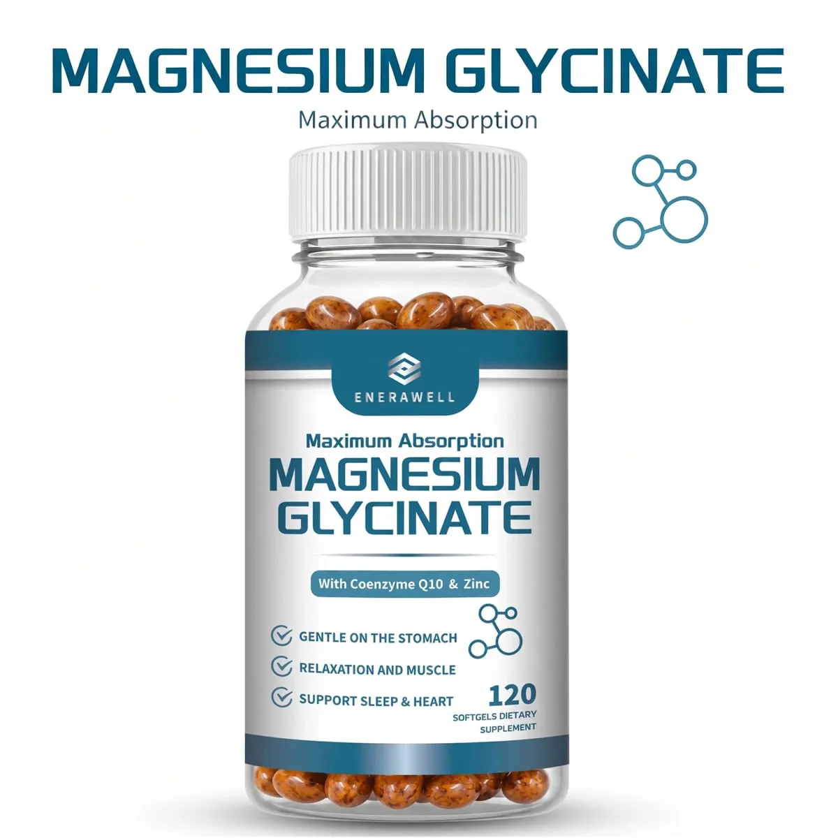 แมกนีเซียม Glycinate 500 มก. อาหารเสริมรองรับระบบประสาทสุขภาพกระดูกและกล้ามเนื้อรองรับความสงบอารมณ์และการผ่อนคลายร่างกายเพื่อสุขภาพที่ดีทุกวัน — image 2