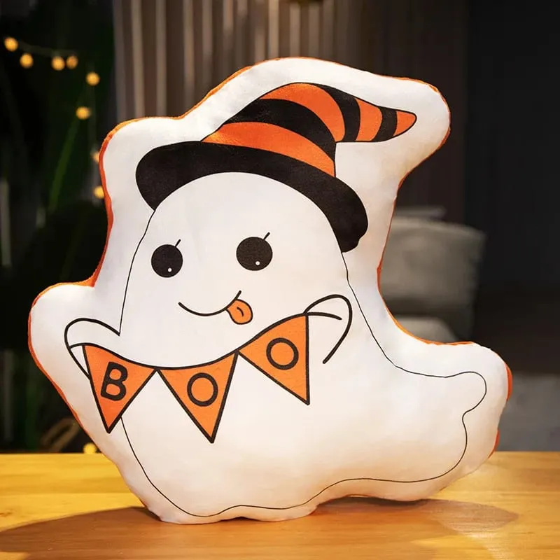 Oreiller doux amusant, fantôme de citrouille, elfes mignons, squelette de mort, chat foncé, décoration de maison Halloween, coussin de canapé, jouets de sieste, 30CM — image 10