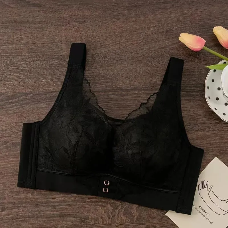 Tenká podprsenka Push-up s tenkým CD podprsenka Plus velikosti Sexy krajka Bezdrátová měkká podpora Proti povisnutí Nastavitelná spodní prádlo podprsenka pro ženy — image 7