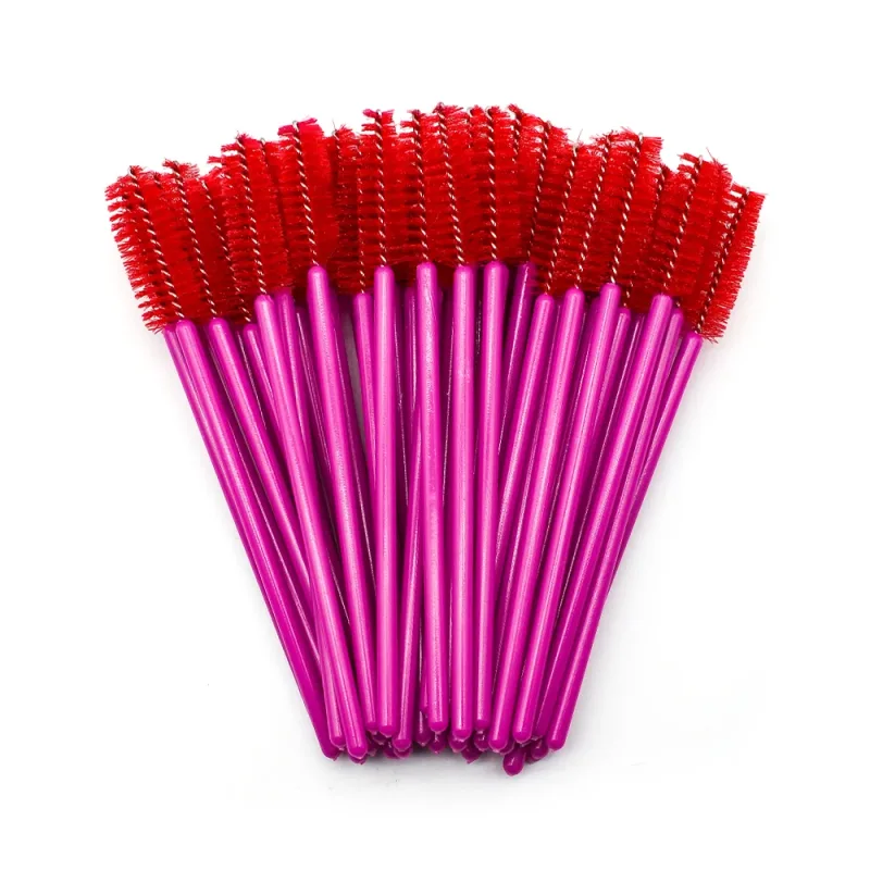 50ชิ้นทิ้งแปรงขนตาขยายกุหลาบสีแดงคิ้วแปรงมาสคาร่าไม้กายสิทธิ์ตาขนตาชุดเครื่องมือเครื่องสำอางแต่งหน้าความงาม — image 18