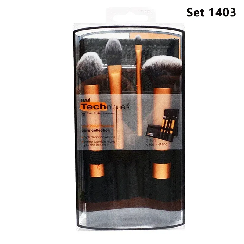 Set Kuas Rias Professioanl Teknik Nyata Berbulu Lembut untuk Kosmetik Bedak Foundation Alat Kecantikan Pencampur Eyeshadow Wajah — image 8