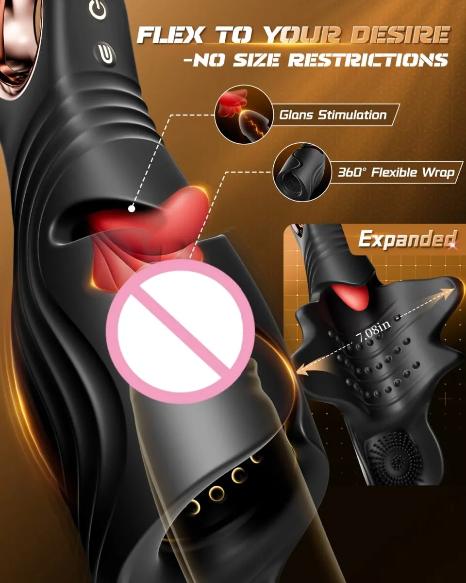 Masturbador para lamer para hombres, estimulador de glande, vibrador para glande, masajeador de pene, clímax Oral, Juguetes sexuales para hombres y adultos — image 6