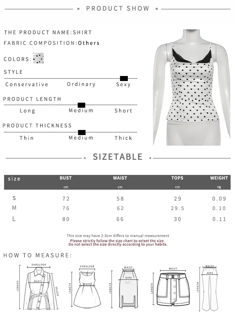 Weird Puss Sexy Spitze Patchwork Leibchen Frauen Trend Chic Polka Dot Print Quadrat Kragen Dünne Y2K Hottie Street Party Club weste — image 7