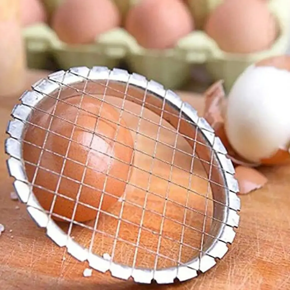 1Pc Cubes Round Grid Cutter Slicer For Egg Mushrooms Vegetables Kitchen Cut Device Tools Chopper Stainless Steel Egg Chopper — image 7