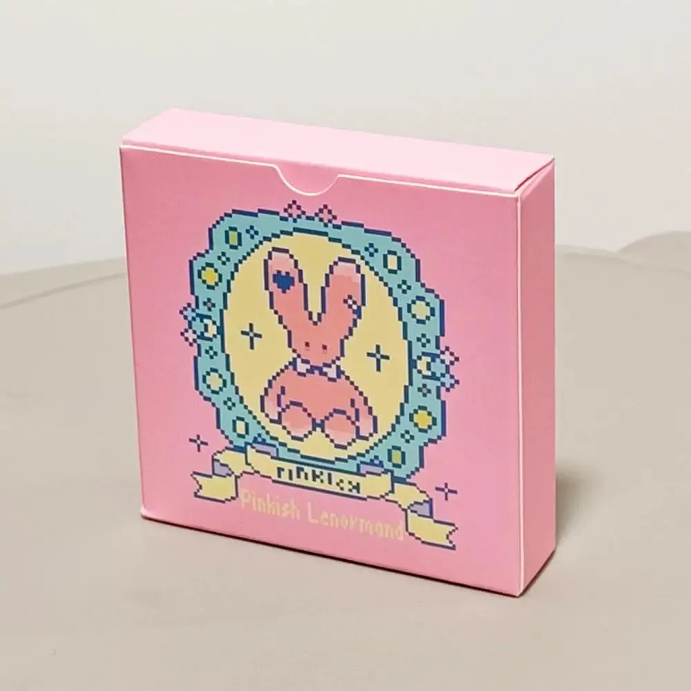 Kawaii Pixel Art Dek Lenormand Merah Jambu - 42 Kad Oracle Arnab Comel 7x7sm untuk Dek Mini Tiruan Dek Timbul Timbul — image 2