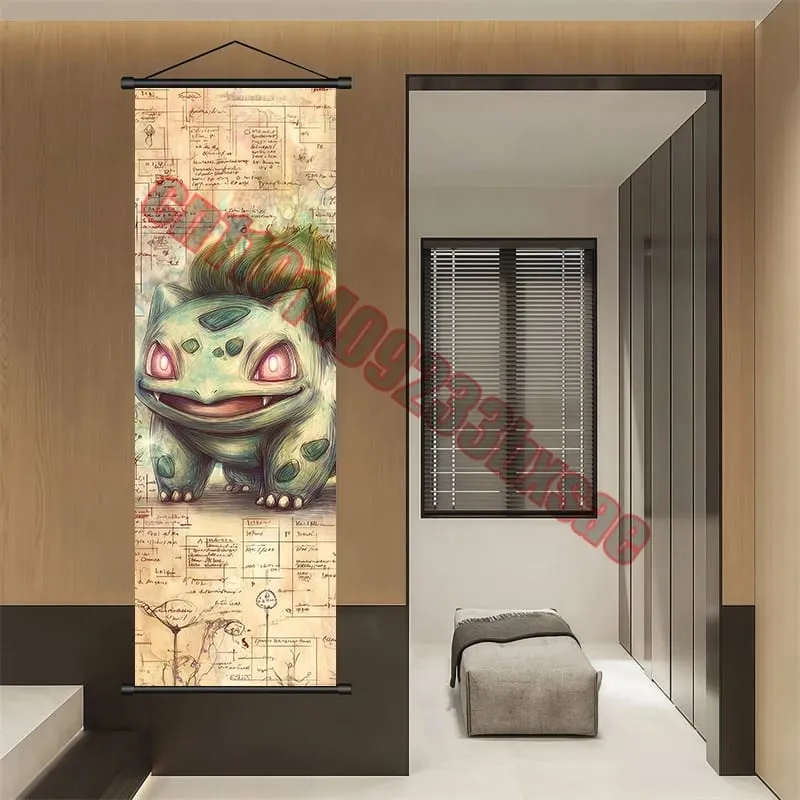 Poster Pokemon Cetakan Anime Dinding Karya Seni Gengar Gambar Lukisan Charizard Kanvas Skrol Gantung Pikachu Hiasan Bilik Rumah — image 22