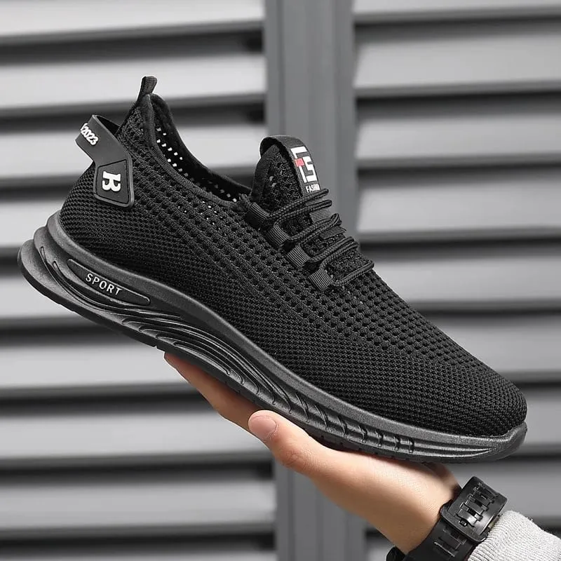 Scarpe da ginnastica leggere in maglia a rete da uomo Suola morbida con cuscino Scarpe da ginnastica per camminare quotidianamente Calzature da corsa per palestra all'aperto traspiranti antiscivolo