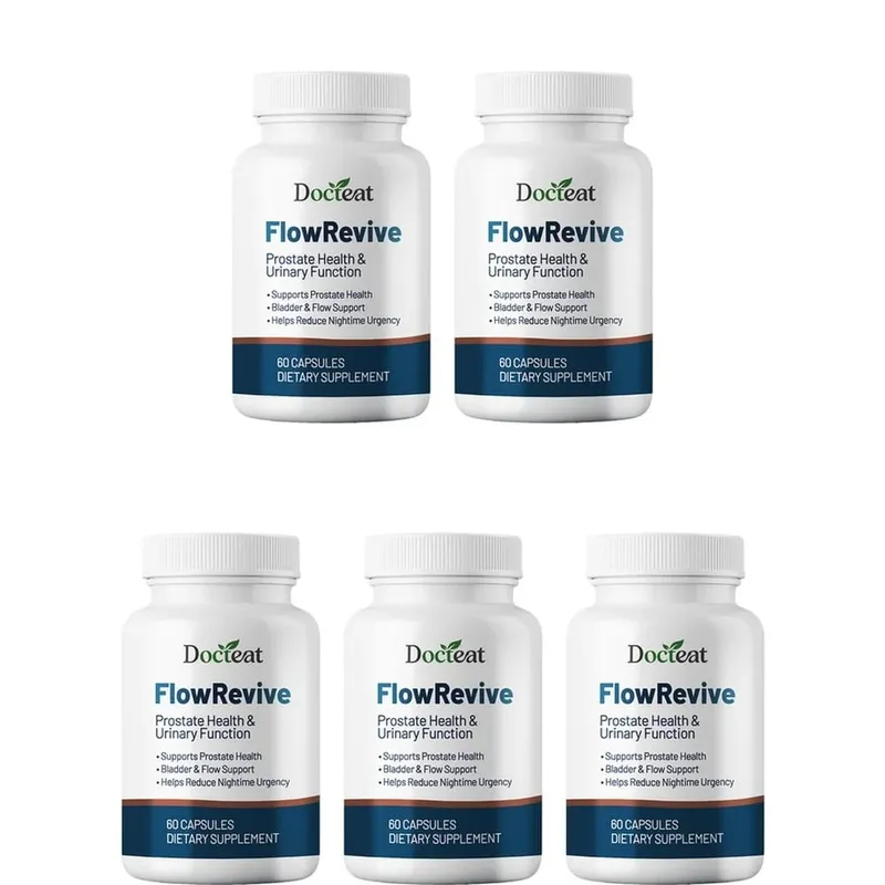 Βοτανικές κάψουλες Docteat FlowRevive Prostate Health Urinary Function με εκχύλισμα Saw Palmetto και Pygeum Bark 60 κάψουλες — image 11