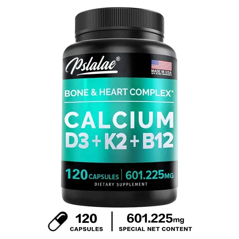 4-in-1 Calcium Supplement for Women and Men Bone and Heart Complex with Vitamin D3 K2 Calcium Supplement + Vitamin Calcium