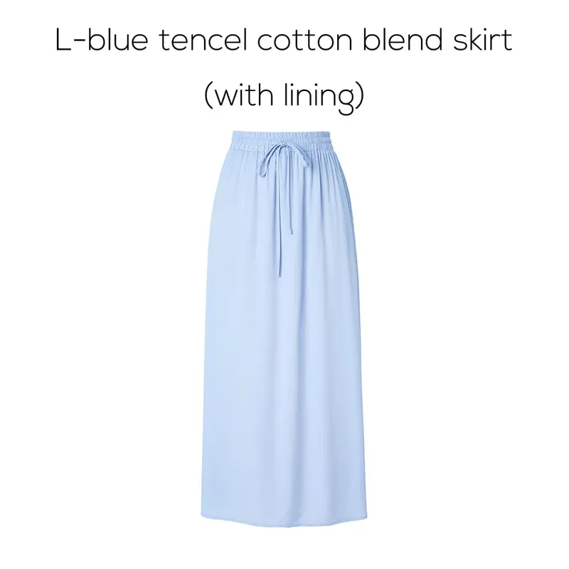 AP 2025 Gonna da donna in misto cotone con colletto rovesciato per la primavera e l'estate, comoda e casual — image 13