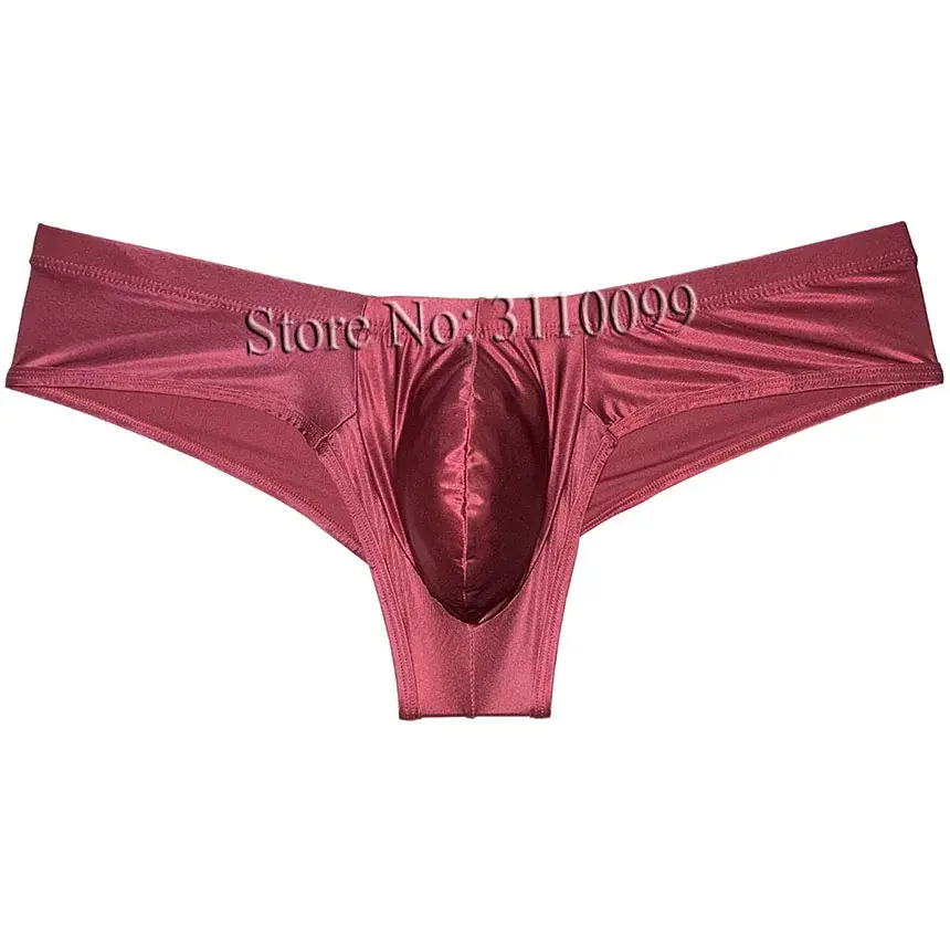 Seluar Dalam Peninju Bikini Sutera Berkilat Mini Lelaki Seluar Dalam Meningkatkan Pouch Bikini Boxer — image 7