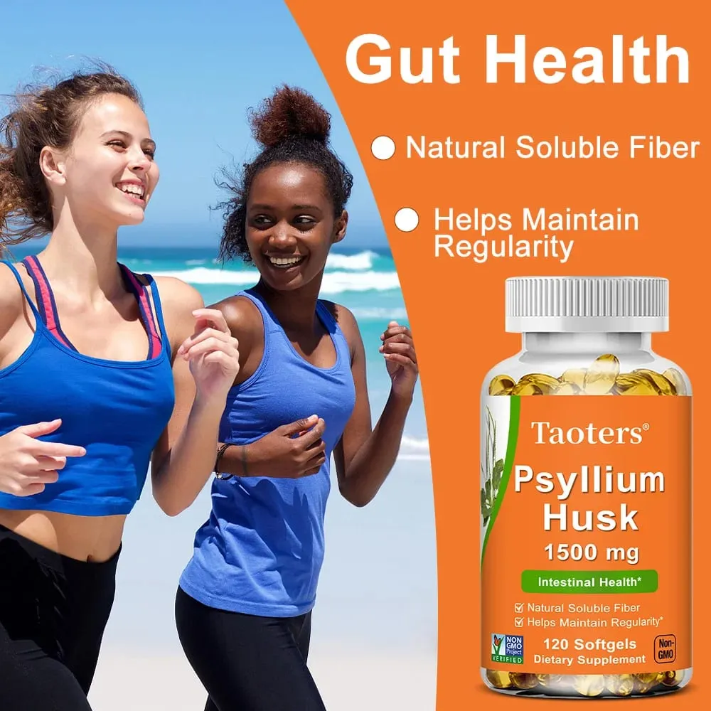 Psyllium Husk Supplement-Natural Soluble Fiber Promotes Digestion Supports Immunity and Promotes Intestinal Health 120 Capsules — image 6