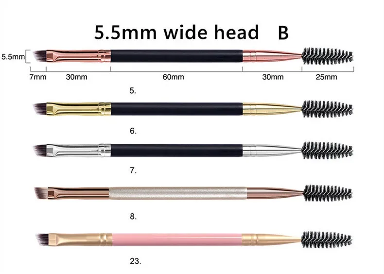 20pcs Eyebrow Brush Private Label Eyelash Comb Makeup Brushes Dual Ended Angled Spoolie 2 in 1 Lash Eyebrow Brush Bulk — image 9
