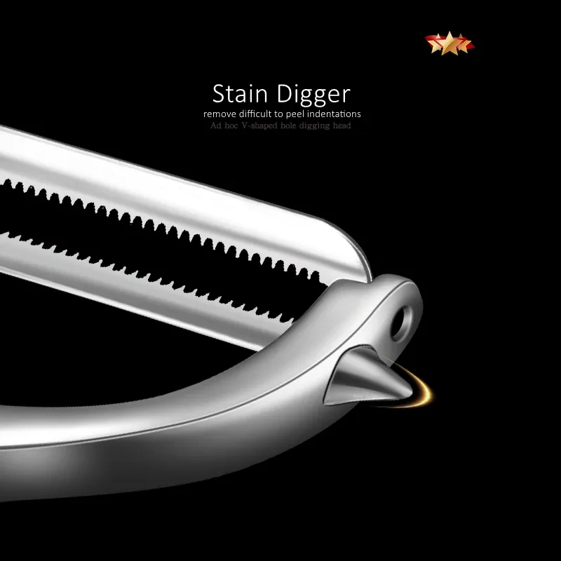 การรับรอง LFGB Ultra Sharp และทนทาน 420 สแตนเลสสตีลครัว Peeler ใบมีดเคลื่อนย้ายได้ Zester ผลไม้และผัก Peeling