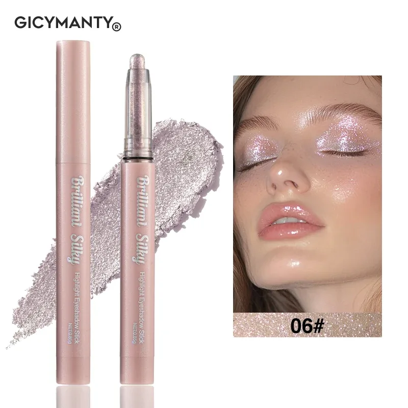 Sparkle Eyeshadow Stick Highlight Eye Pencil Shimmer Pearl Długotrwały wodoodporny, wielofunkcyjny makijaż oczu Beauty