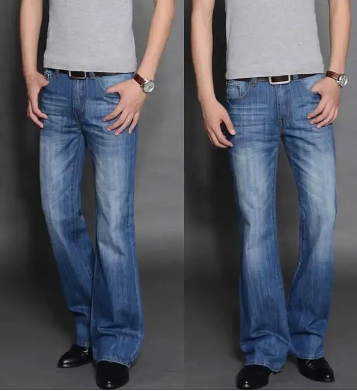 Men's Flared กางเกงยีนส์หลวมผู้ชายขาใหญ่กางเกงยีนส์ผู้ชายกางเกง Boot Cut Designer กางเกงยีนส์คลาสสิกหลายรูปแบบขนาด 28-40 — image 11
