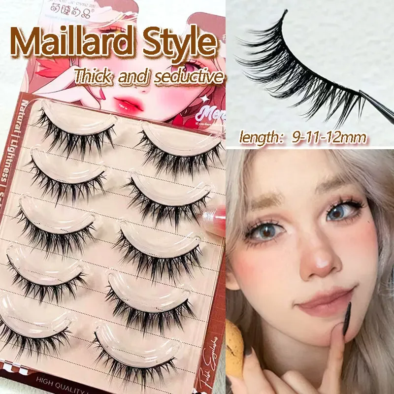 Faux-cils naturels à tige transparente fine, cils Manga, fournitures de cils novices, bâton de maquillage coréen — image 11