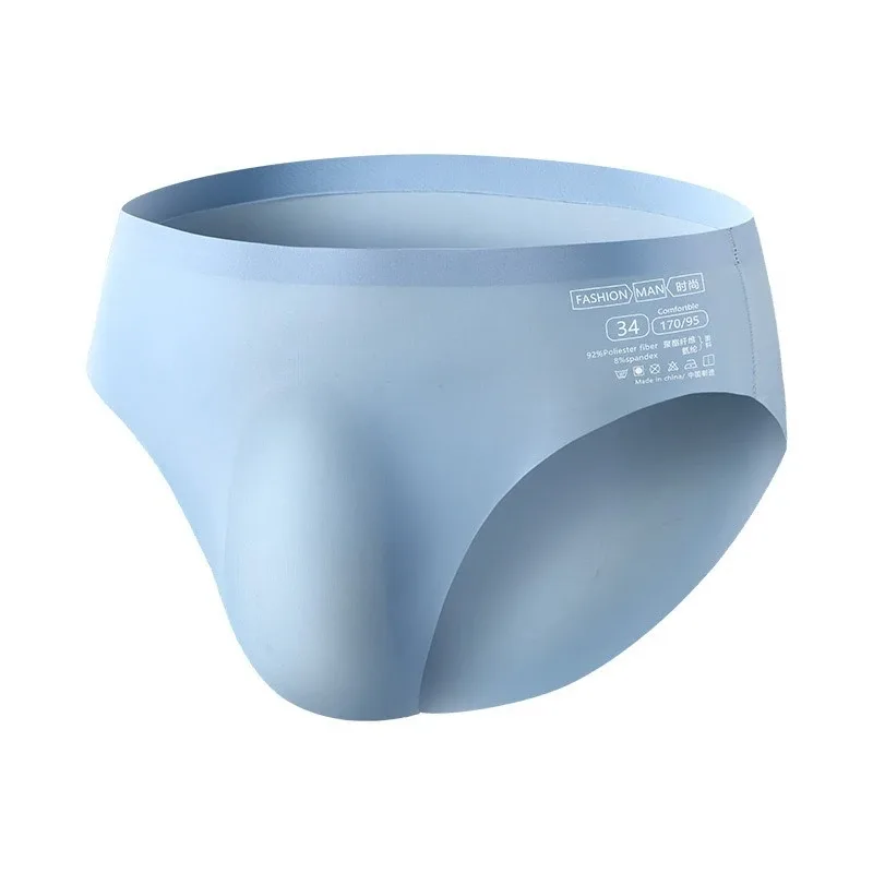 Slip senza cuciture da uomo in seta di ghiaccio Estate Nuove mutandine intimo traspirante alla moda ultrasottile trasparente sexy ad asciugatura rapida — image 13