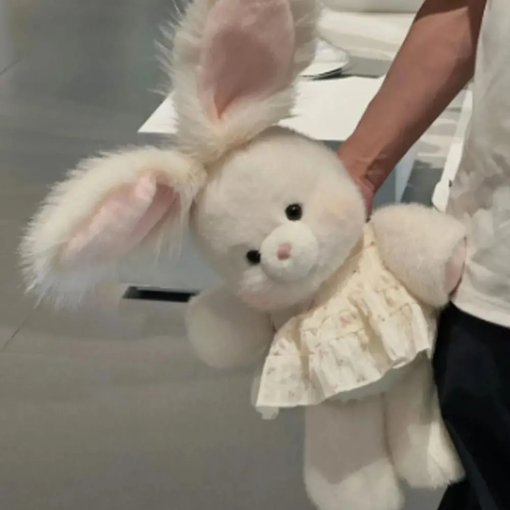 Regalo creativo Morbido coniglio di peluche Cuscino di peluche Supporto emotivo Peluche da 17,7 pollici con orecchio lungo Cuscino di peluche carino — image 4