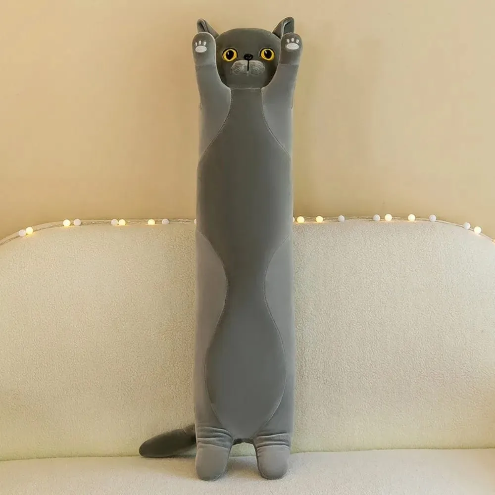 Mainan Mewah Kucing Lucu 50/70Cm Bantal Tidur Panjang Indah Dekorasi Rumah Boneka Hewan Kreatif Lembut — image 9